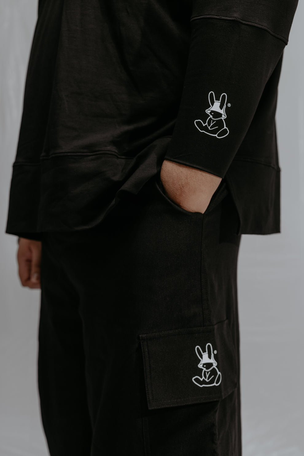 Collar Long Sleeve Shirt Black