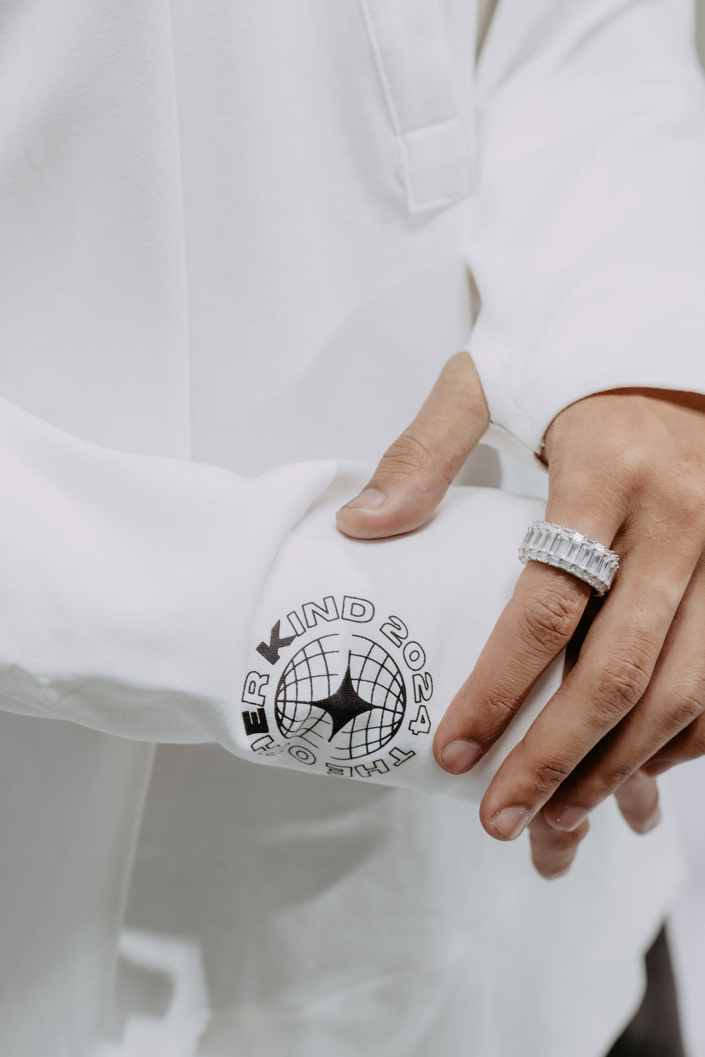 Collar Long Sleeve Shirt White