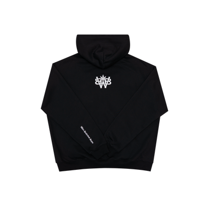 WBB25 : Quad Zipped Up Hoodie Black