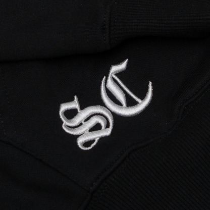 WBB25 : Quad Zipped Up Hoodie Black