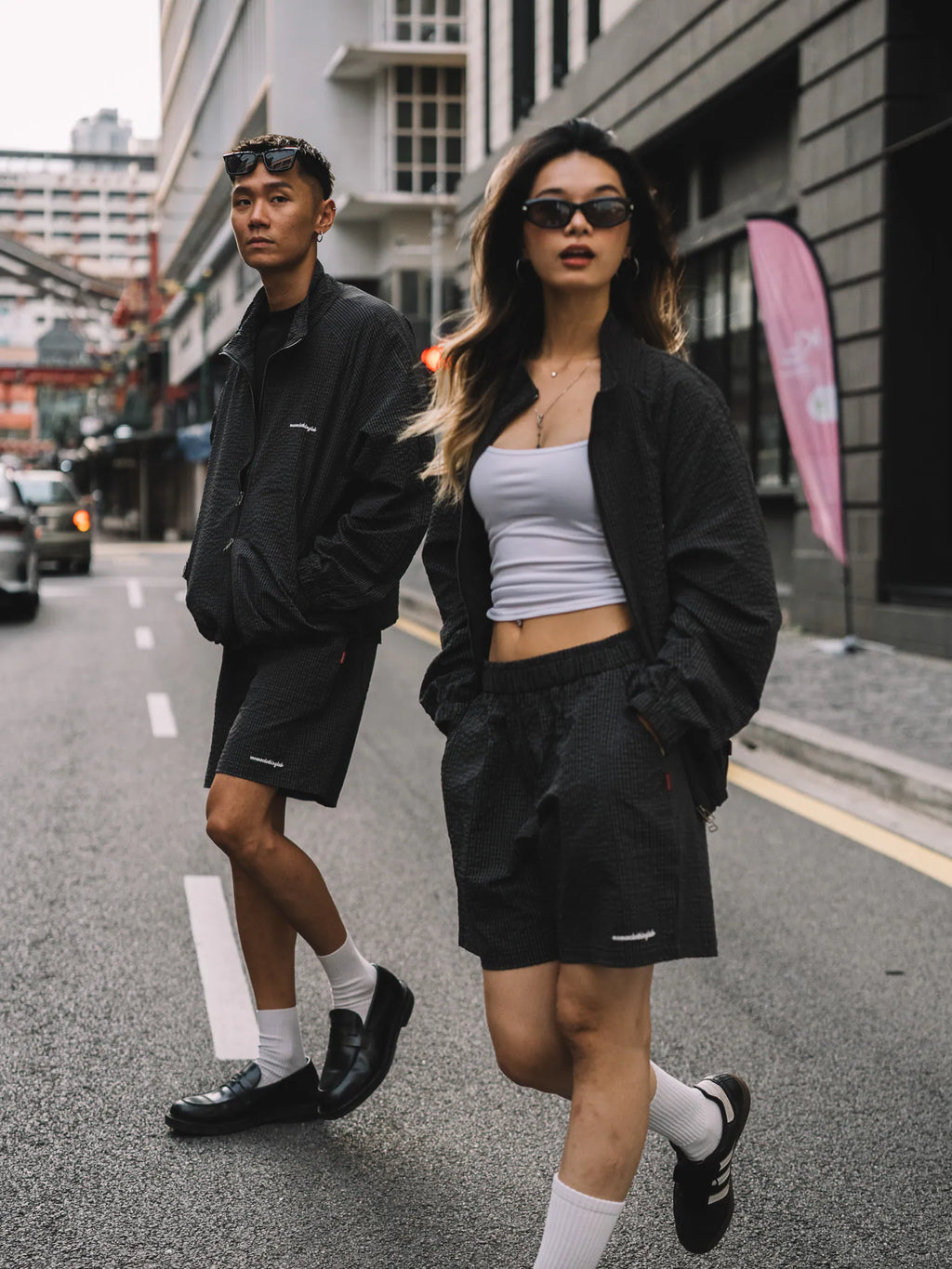 MOMO Checkered Track Jacket