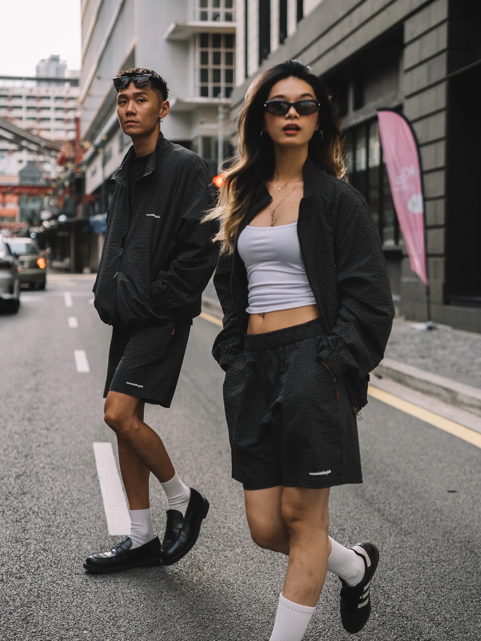 MOMO Checkered Track Jacket