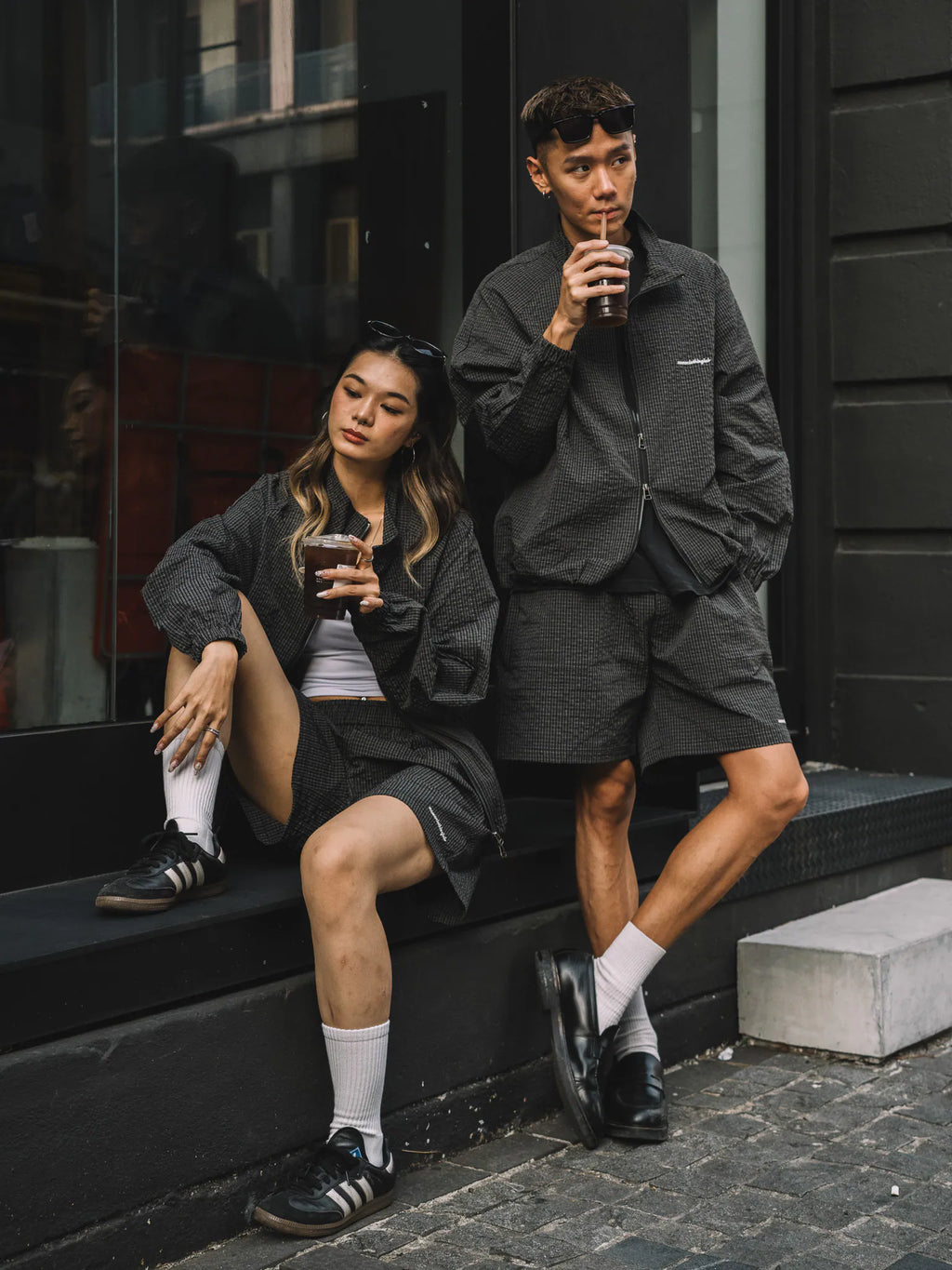 MOMO Checkered Track Jacket