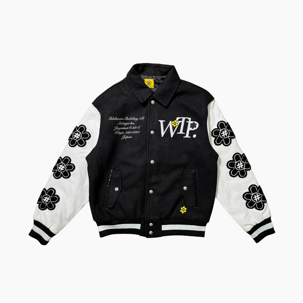 "PANDA" Varsity Jacket | Black