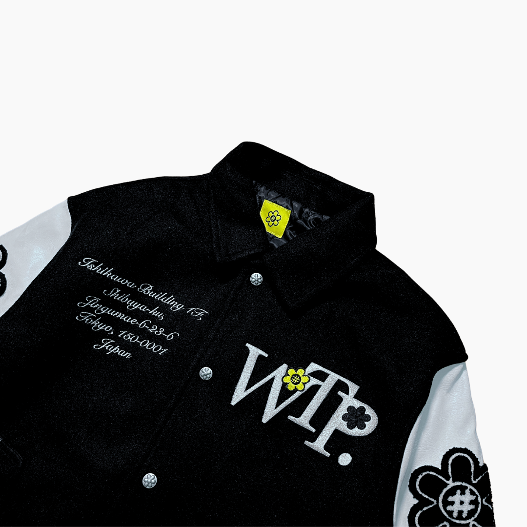 "PANDA" Varsity Jacket | Black