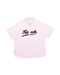 Logo Striped Shirt Pink