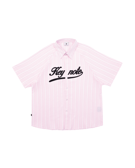 Logo Striped Shirt Pink