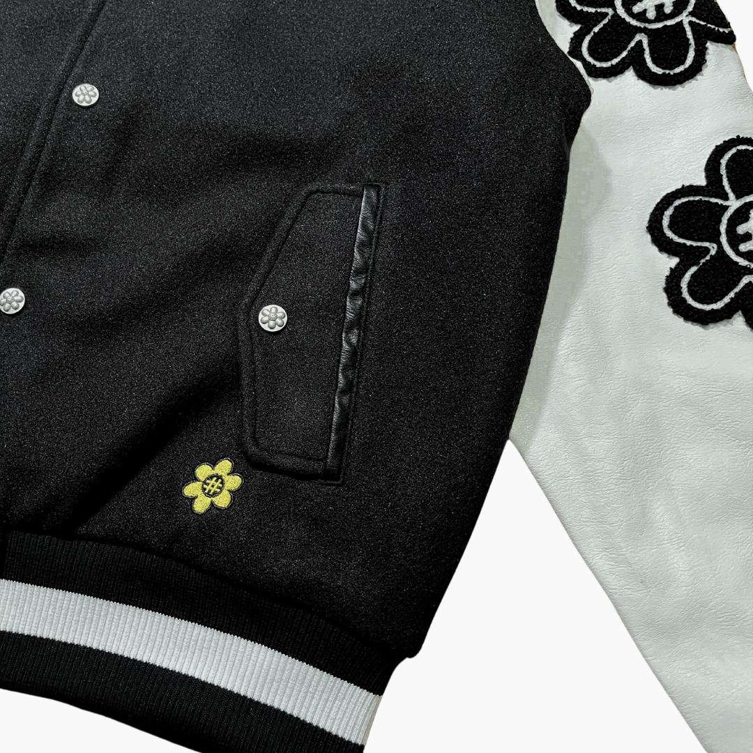 "PANDA" Varsity Jacket | Black