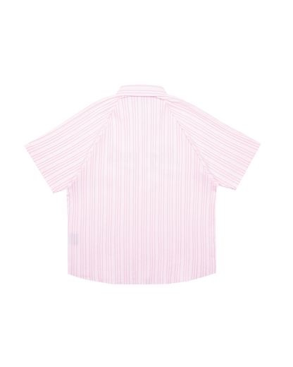Logo Striped Shirt Pink
