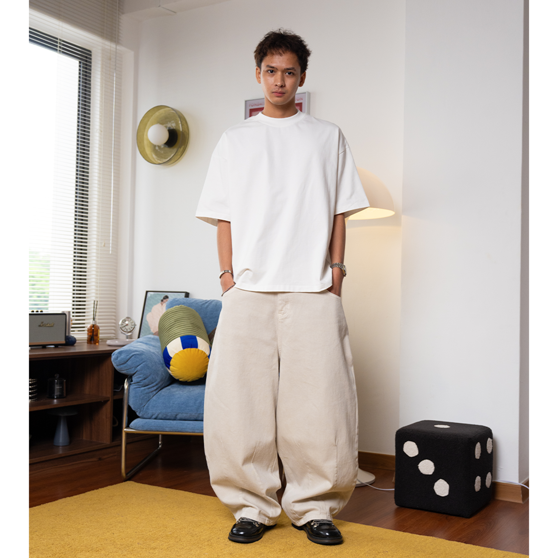 A.A Ecru 5 Pocket Baggy