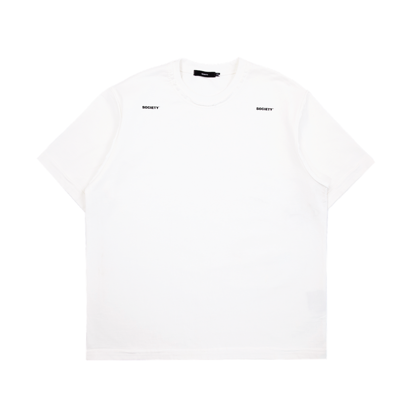 Raw Edge Washed Uniform T-Shirt White