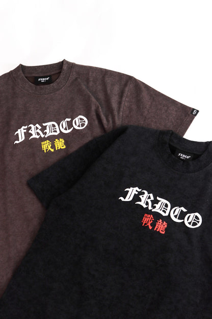 BATTLE DRAGON WASHED BLACK TEE