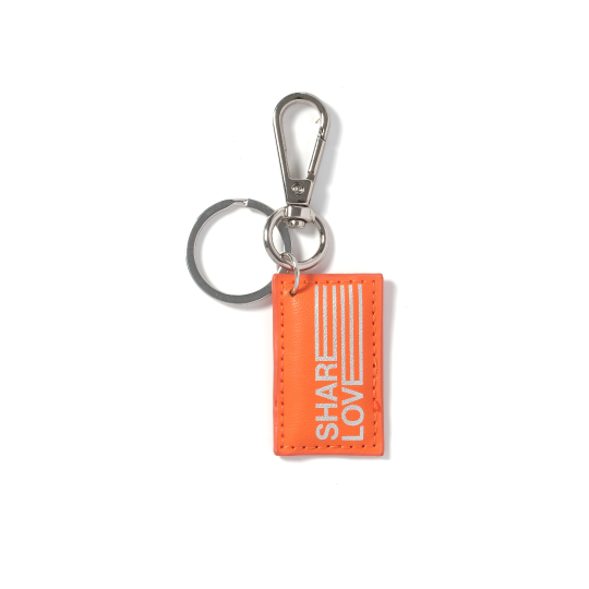 A.A Orange Leather Keychain