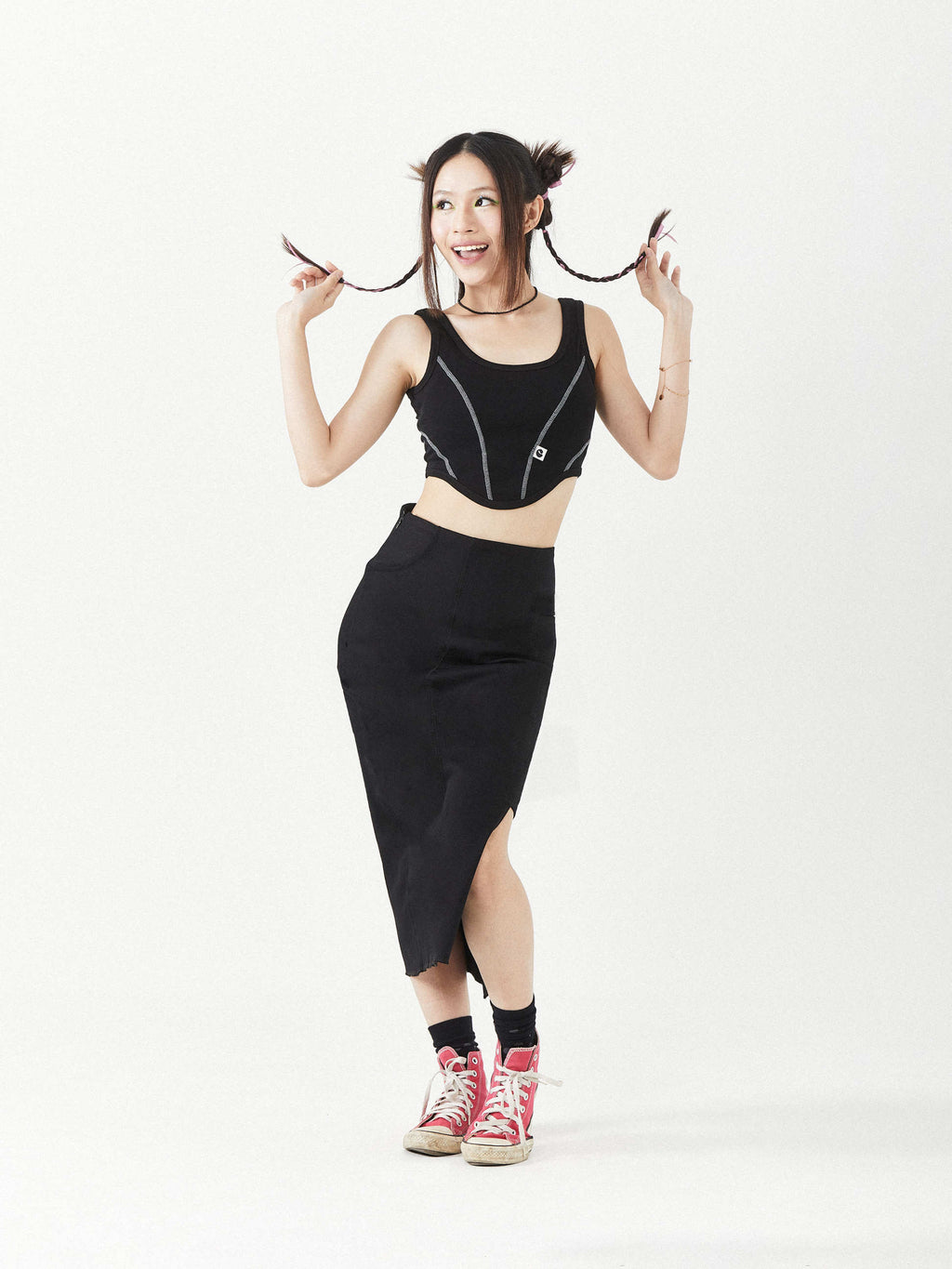 Ribbed Easy Corset Top | Beige