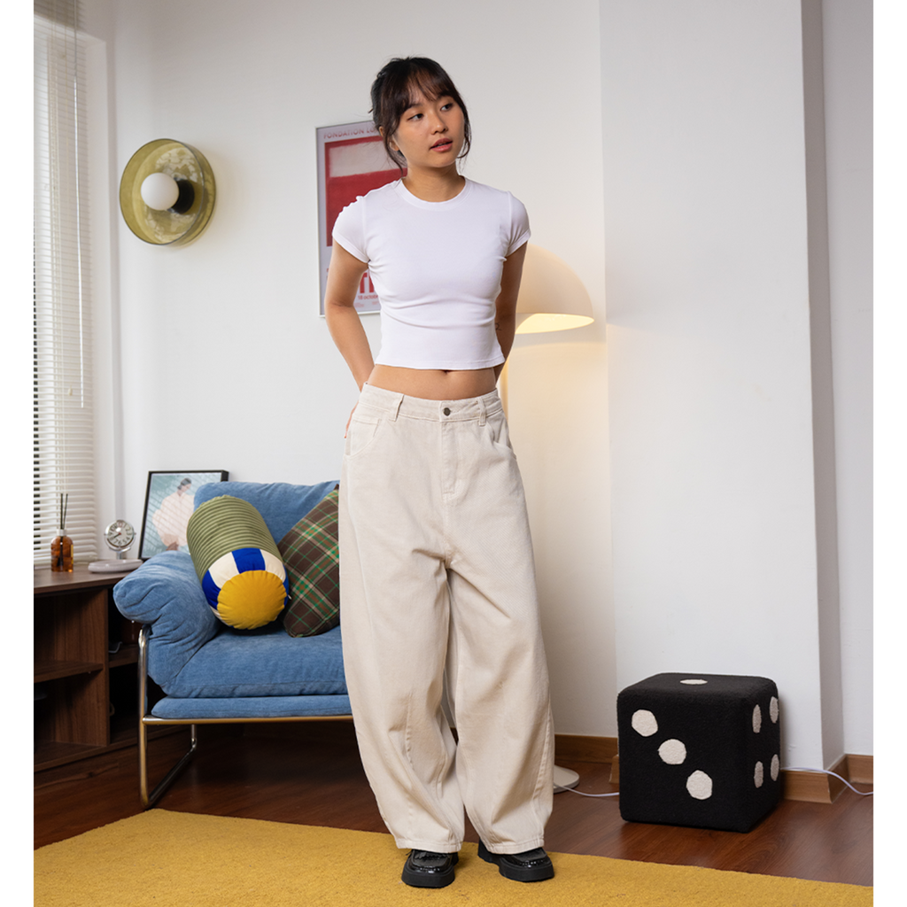 A.A Ecru 5 Pocket Baggy
