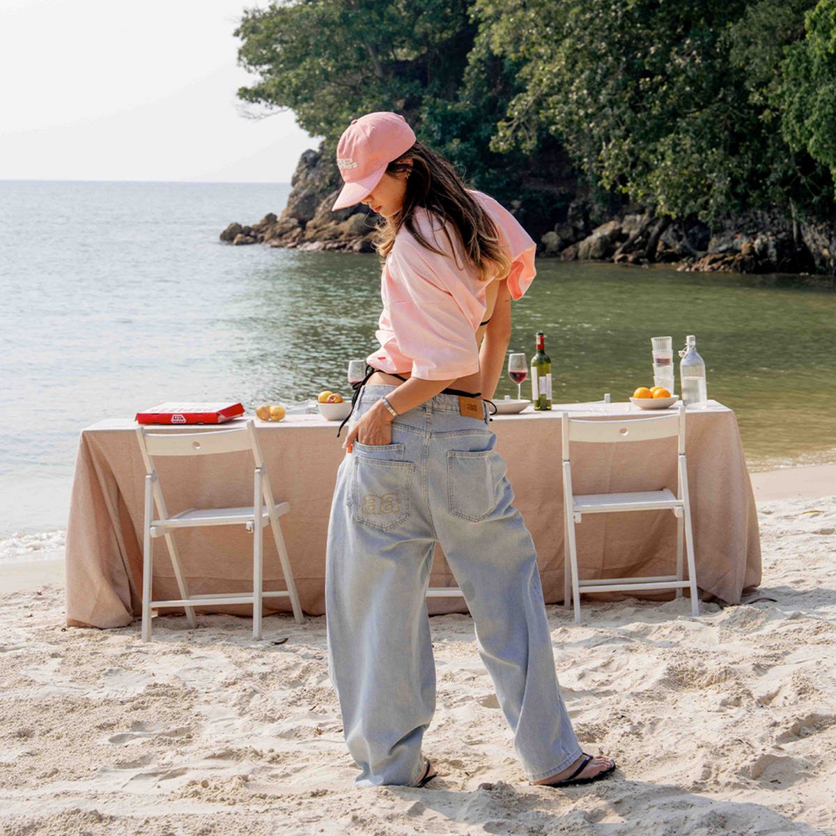 A.A Seasoned Wash Baggy Pants