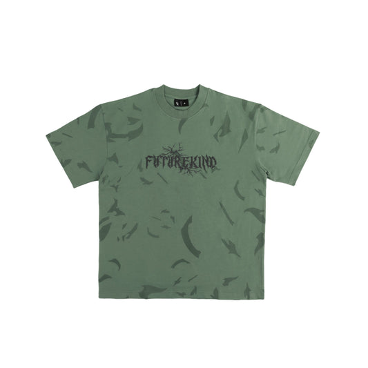 TIME CRACK ESSENTIAL GREEN TEE