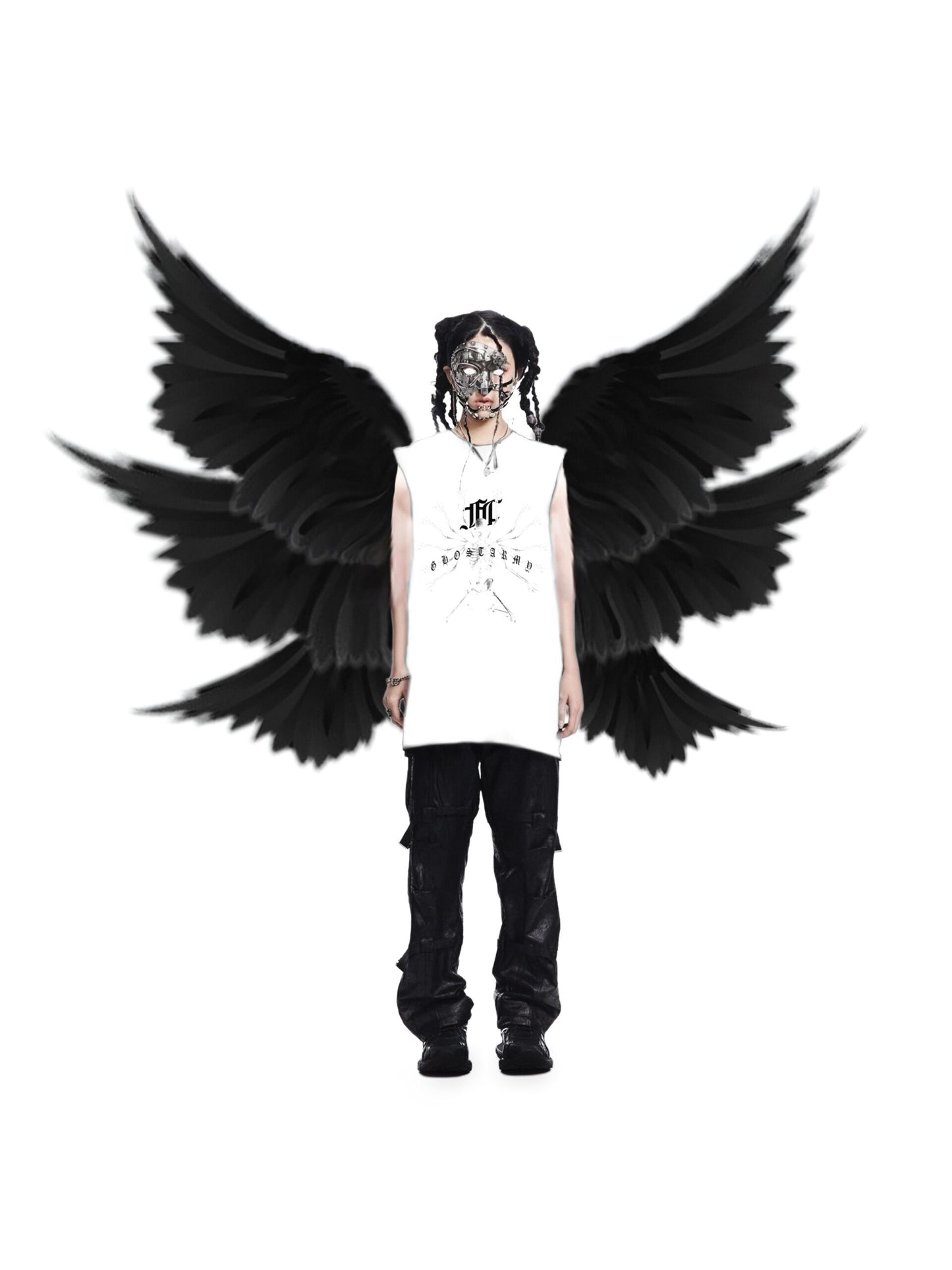 GHOST ARMY LOGO WHITE TEE