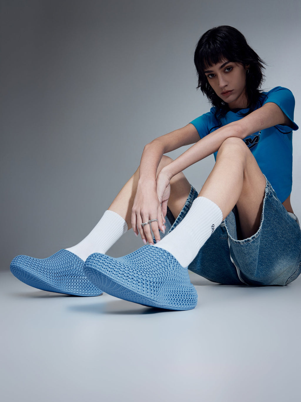 Rocker 3D Printed Sneaker Blue