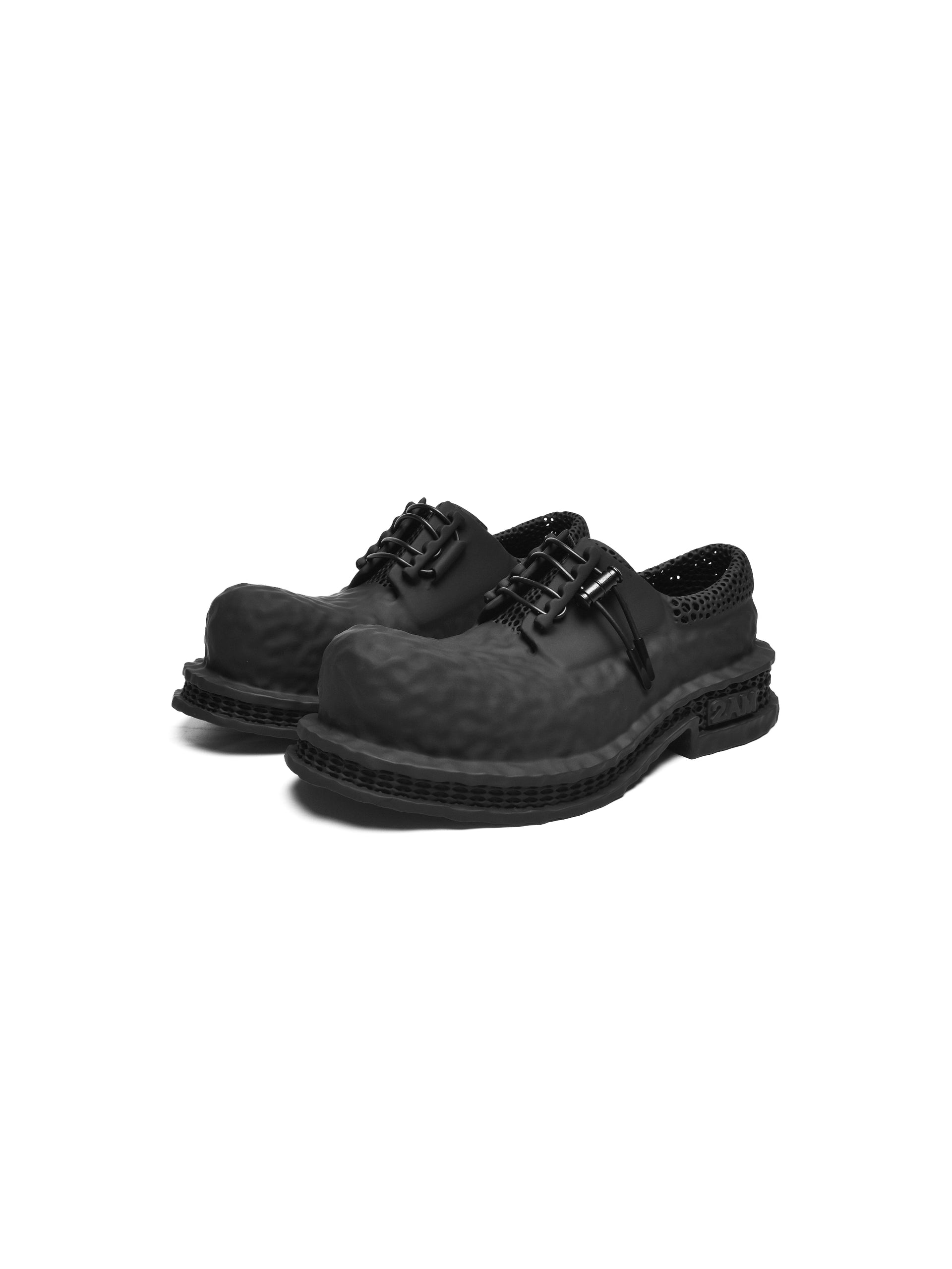 Derby 3D Printed Chunky Sneaker Black