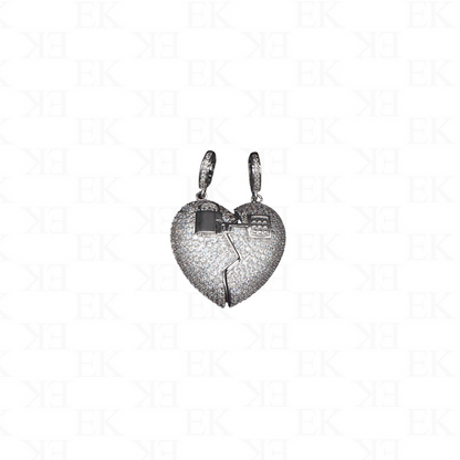 Couple Heart Pendant Necklace