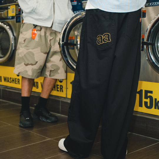 A.A Black Baggy Pants