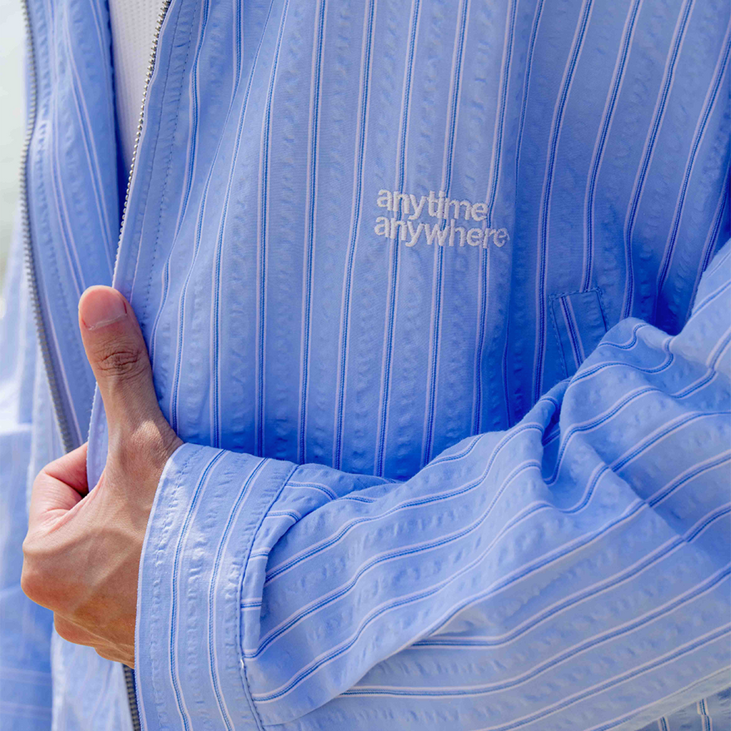 A.A Cloudstripe Hoodie Jacket - Sky Blue