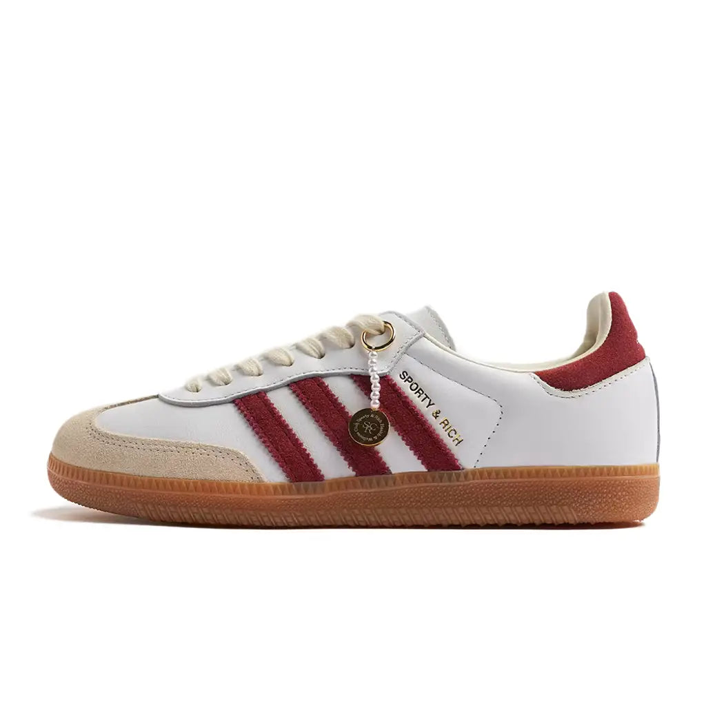 Sporty & Rich x Adidas Samba OG Cloud White Burgundy
