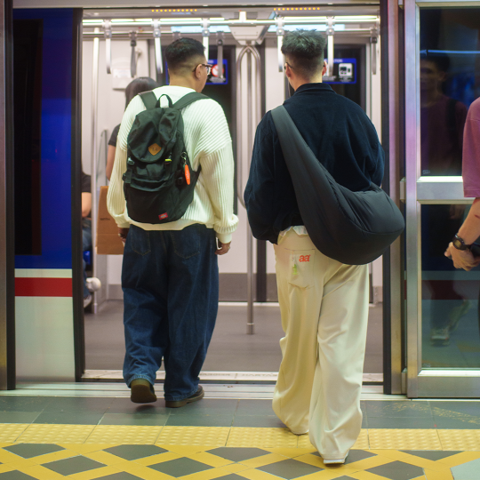 A.A Beige Baggy Pleated