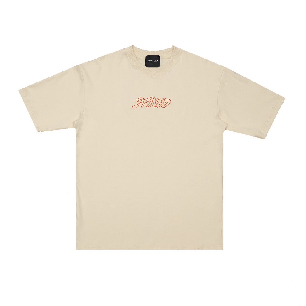 Dark Horse : Twin Horses Tee Beige