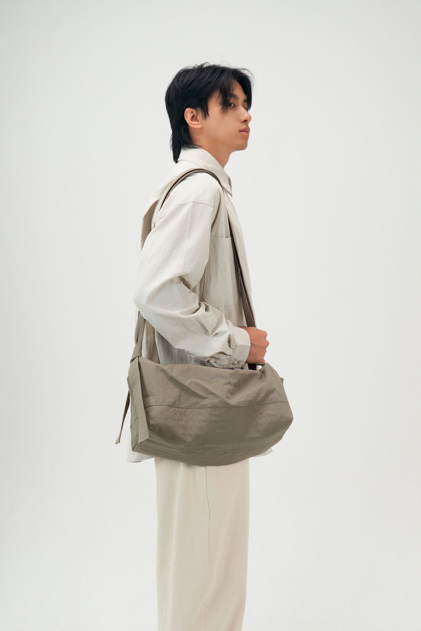 Small Loaf Nylon Bag (Olive Grey)