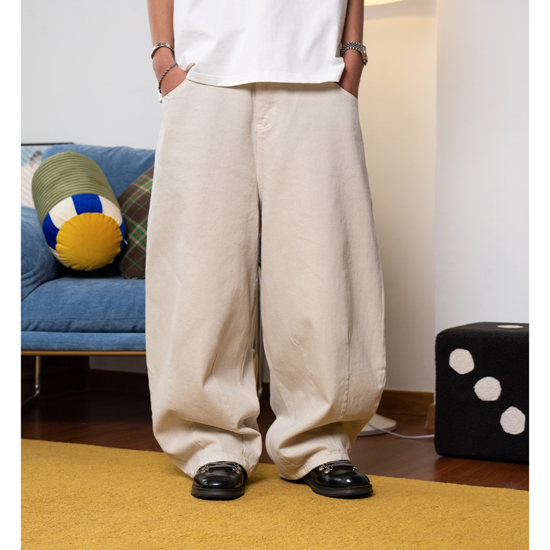 A.A Ecru 5 Pocket Baggy