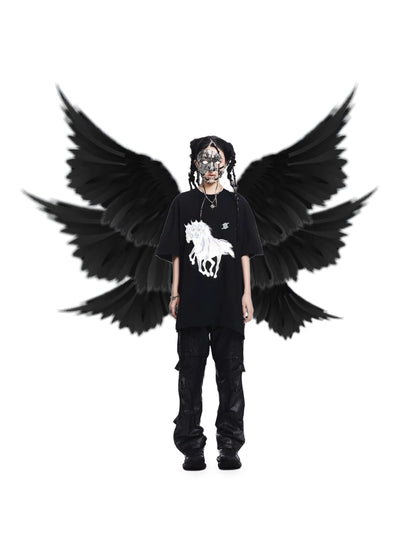 GHOST HORSE LOGO BLACK TEE