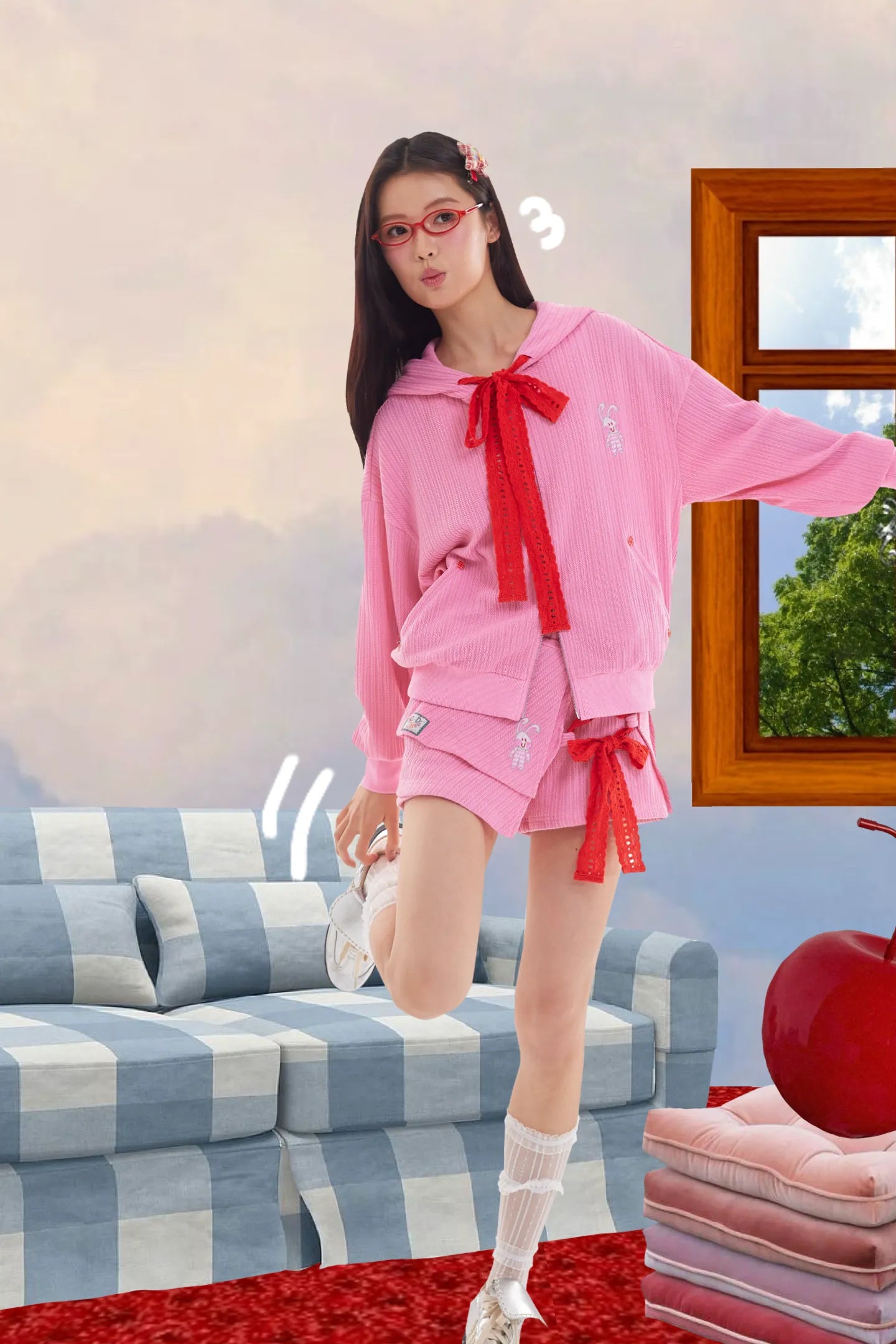 Off the Clock Hooded Jacket (Pink)