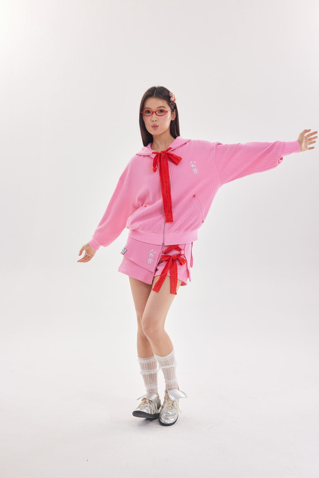 Off the Clock Hooded Jacket (Pink)