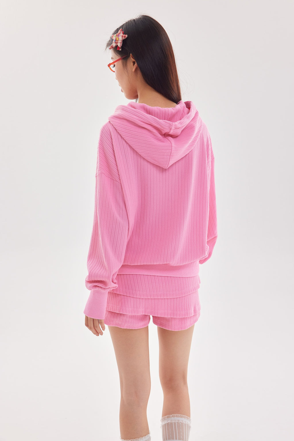 Off the Clock Hooded Jacket (Pink)