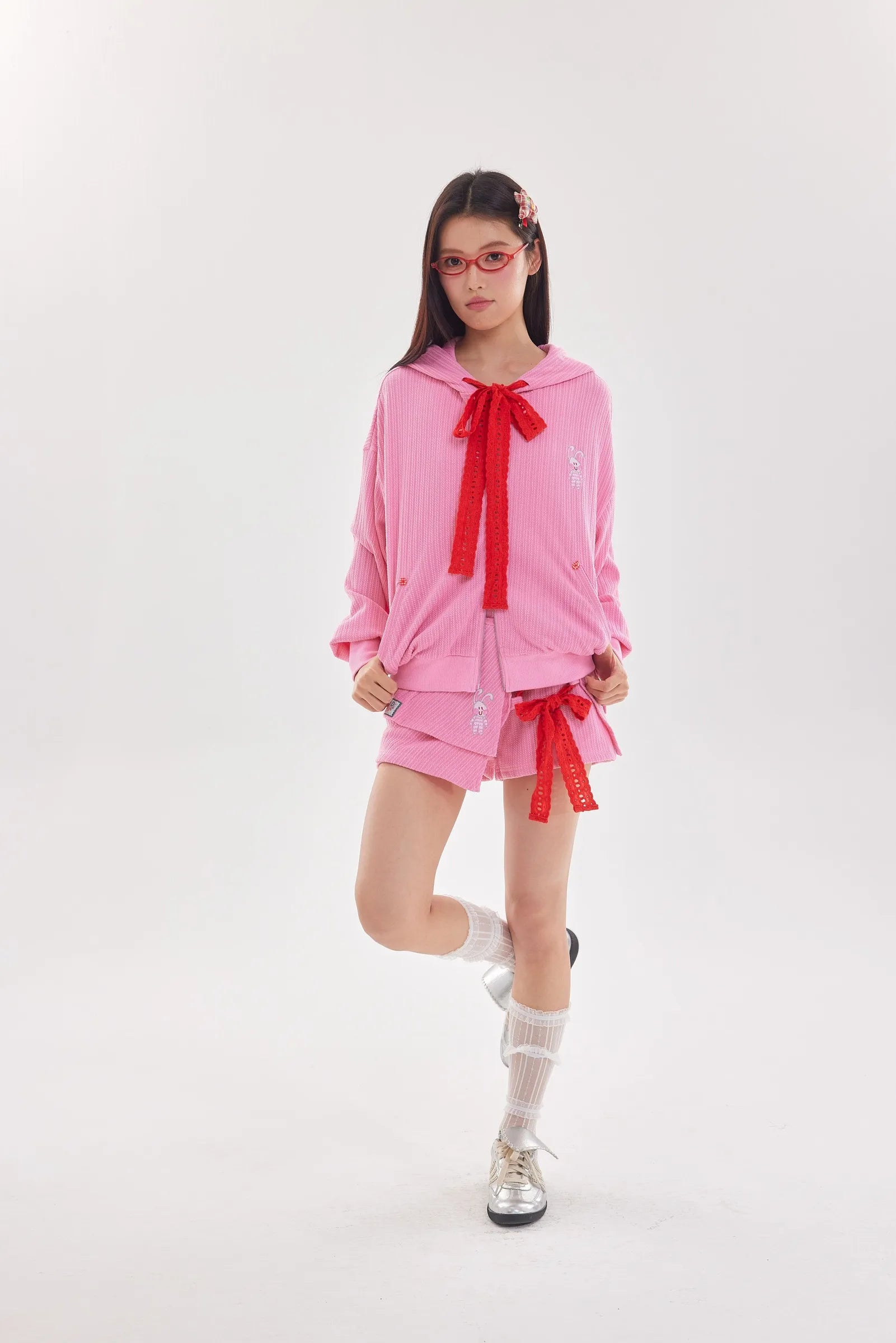 Off the Clock Hooded Jacket (Pink)