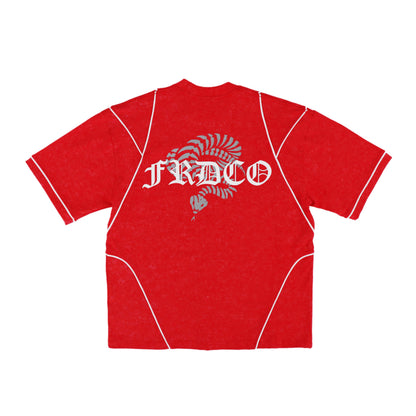 STONED SNAKE BONE WASHED RED TEE