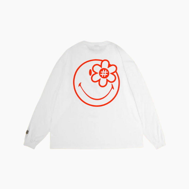 Smiley Hallmark L/S Tshirt | White