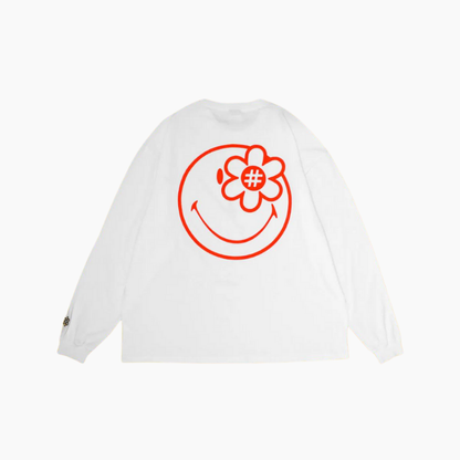 Smiley Hallmark L/S Tshirt | White