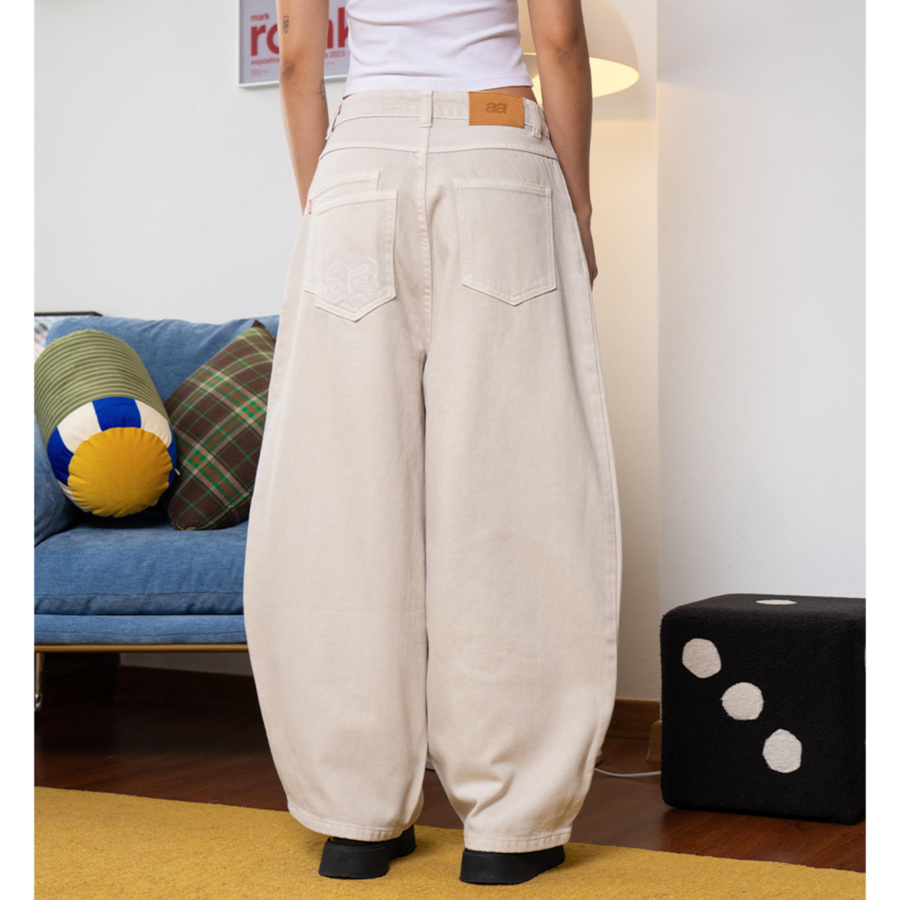 A.A Ecru 5 Pocket Baggy