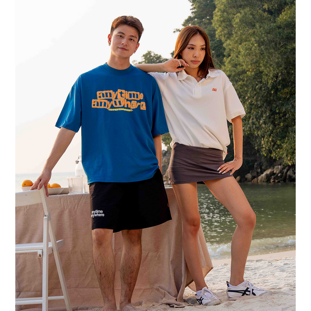 A.A Nylon Button-Fly Short - Black