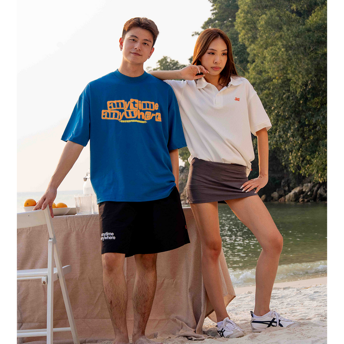 A.A Nylon Button-Fly Short - Black