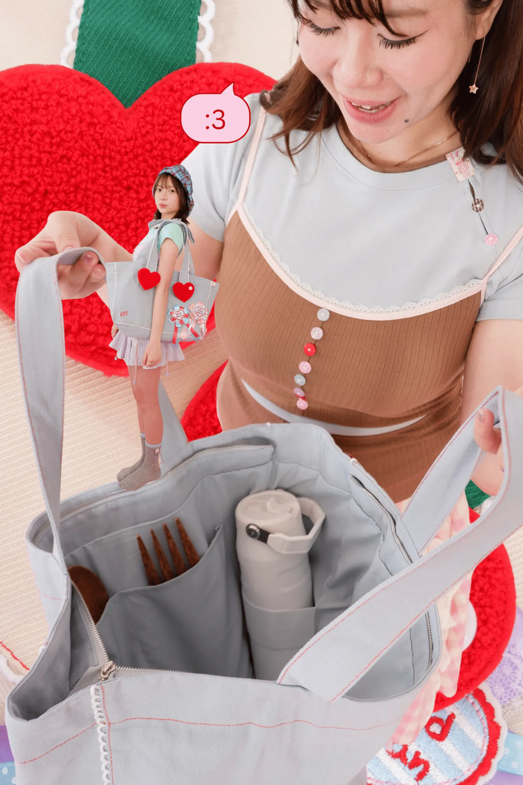 Cherry On Top Tote Bag (Blue)