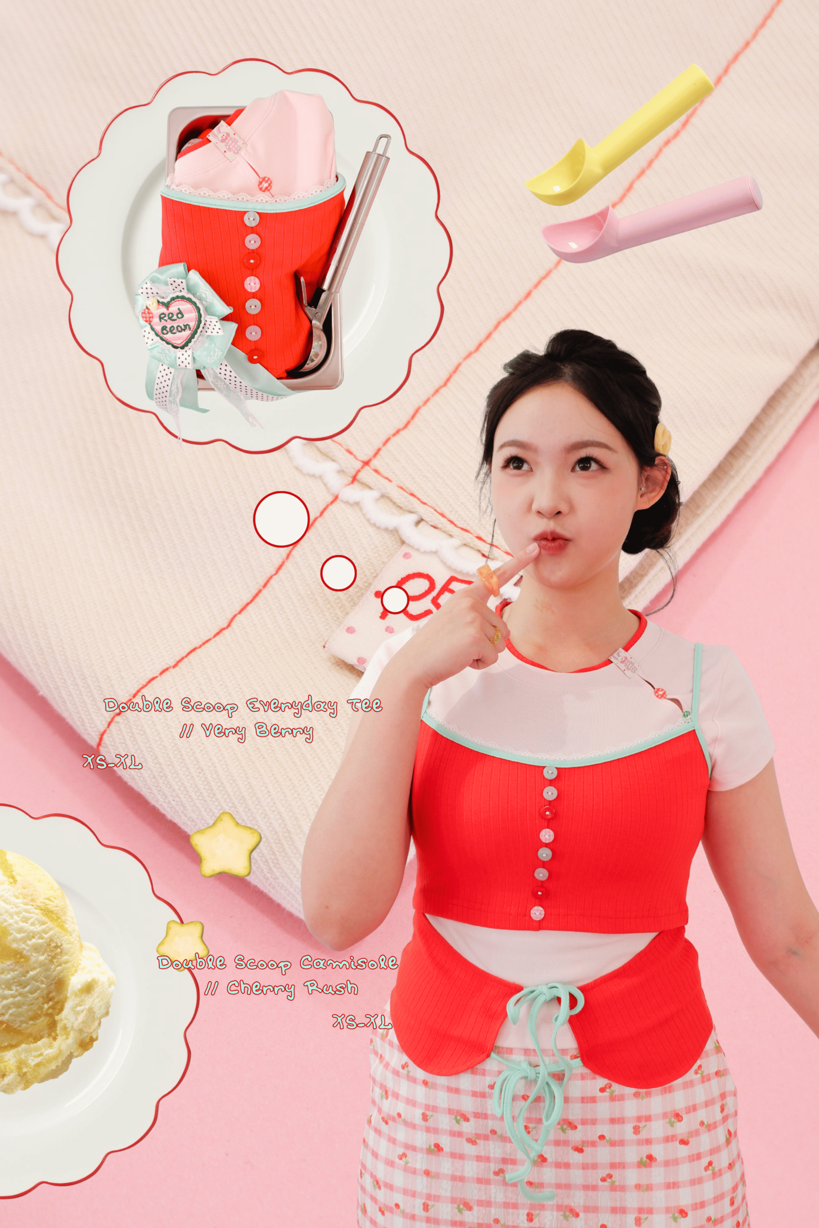 Double Scoop Camisole (Cherry Rush)