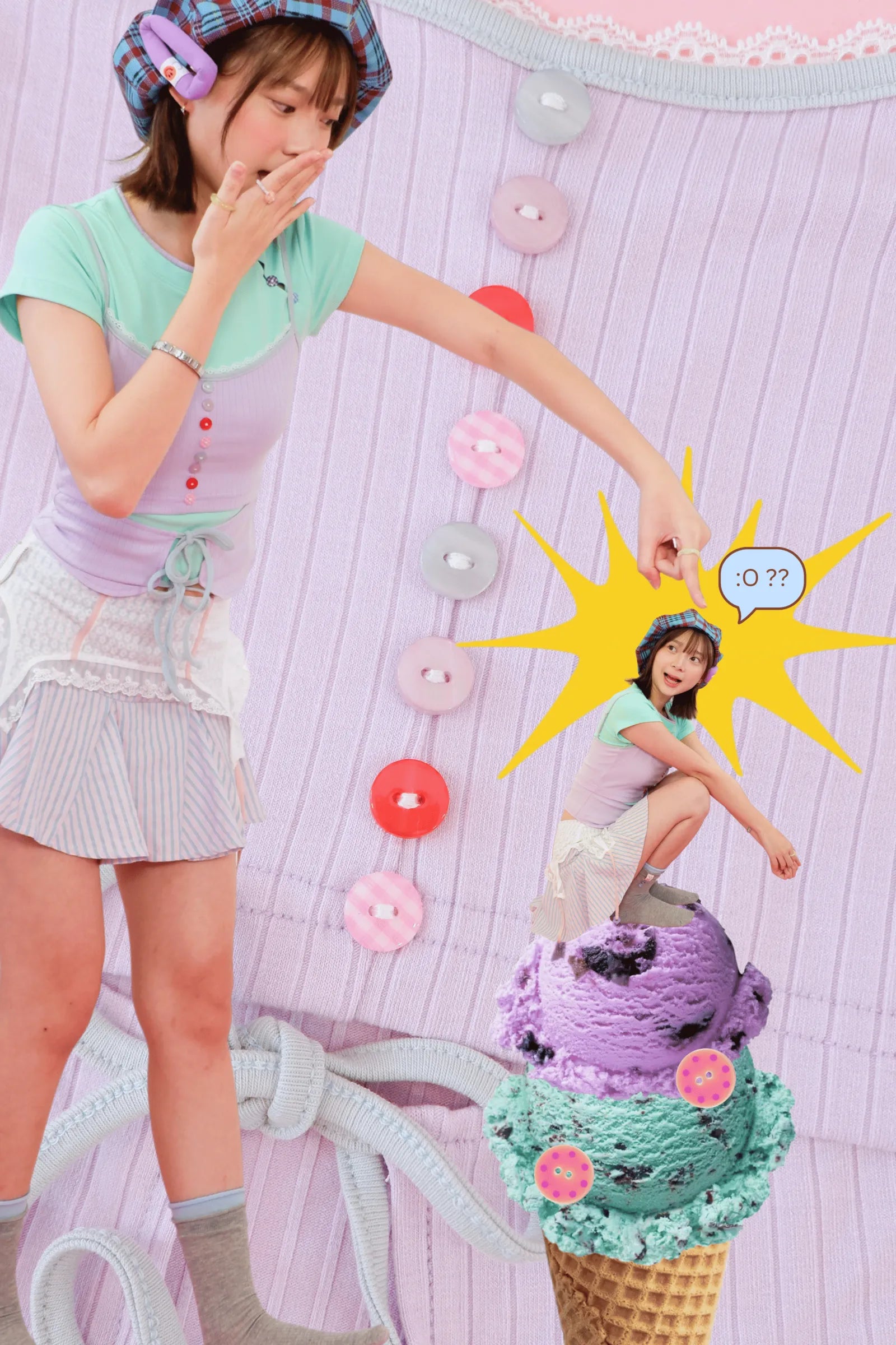 Double Scoop Camisole (Bubble Gum)
