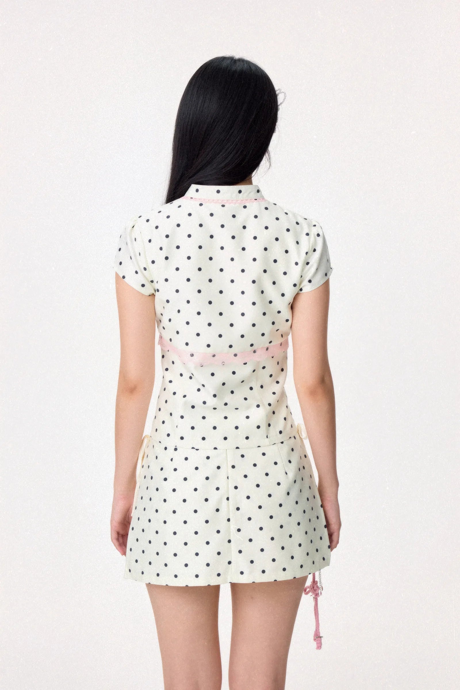 Sweetheart Cheongsam Top (White)