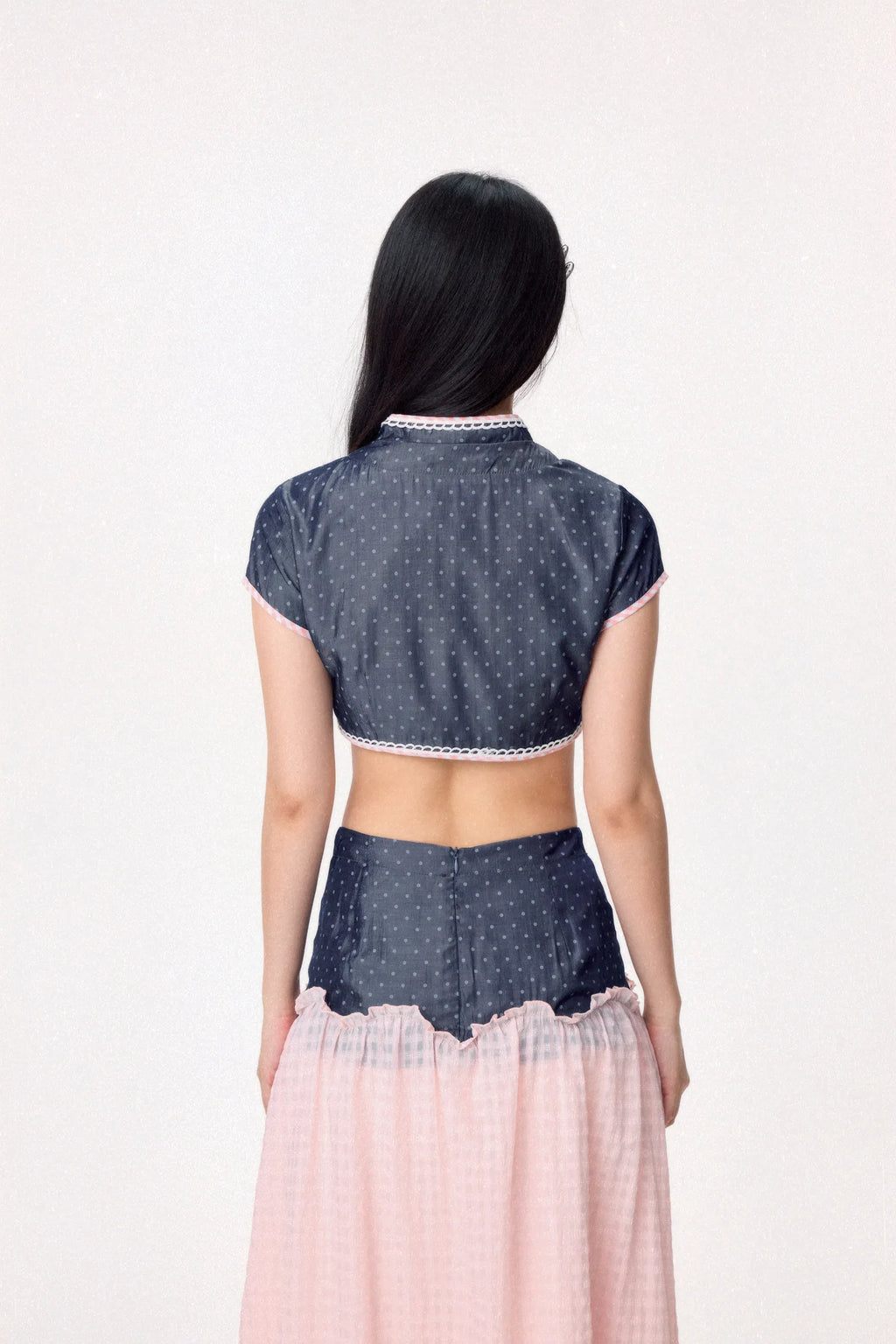 Dear Days Cheongsam Top (Navy)