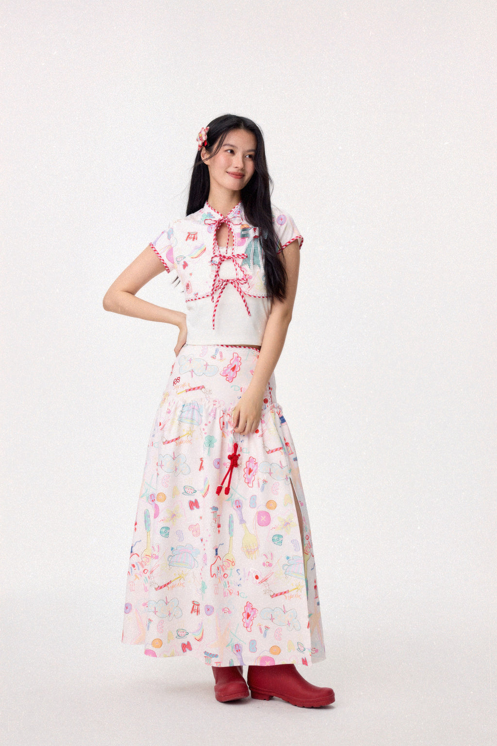 Dear Days Cheongsam Top (Cream)