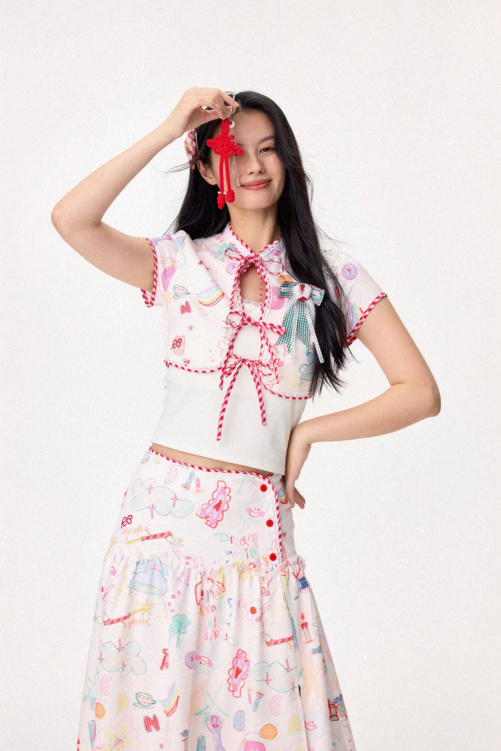 Dear Days Cheongsam Top (Cream)